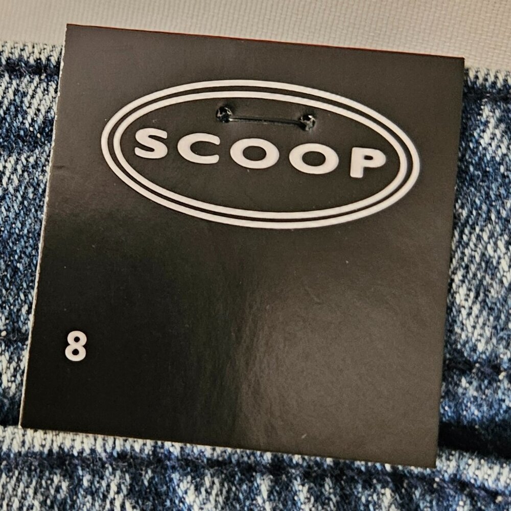 Cute SCOOP Women's Denim Mini Skirt w/Double Waistband - Size 8 - NWT - Picture 5 of 5